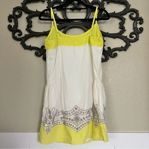 AERIE Dress Shift Summer Sundress Adjustable Straps Embroidered Size L - Picture 4 of 16